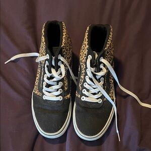 Leopard Print High-Top Vans
